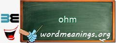 WordMeaning blackboard for ohm